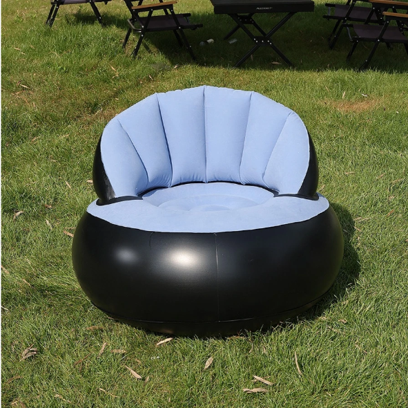 Luxury Inflatable Slouch Sofa Chair With Backrest for Outdoor