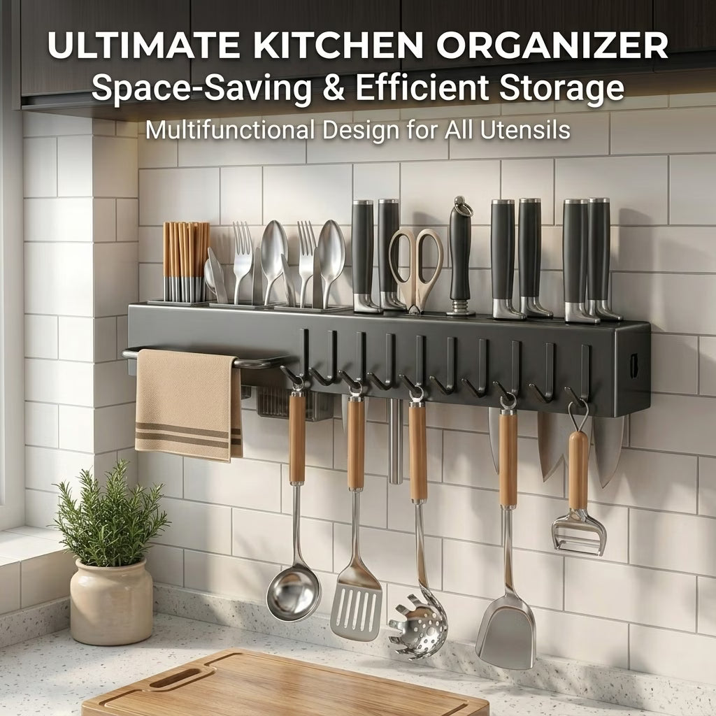 Massaha™ Wall-Mounted Kitchen Storage Rack
